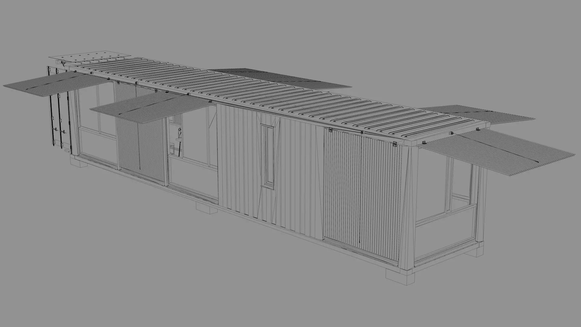 Container Glass House 3D model_15