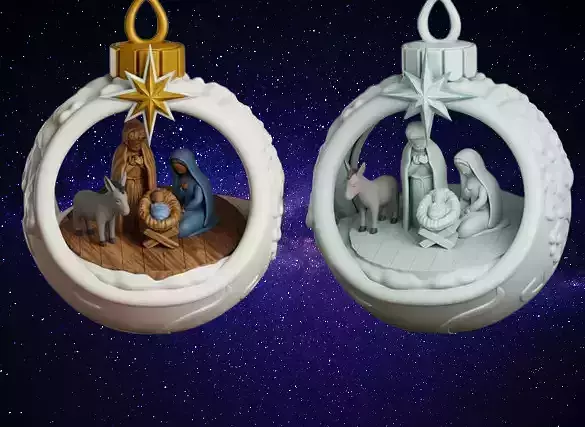 Enfeite de Natal PresEpio Nativity Christmas Ornament 