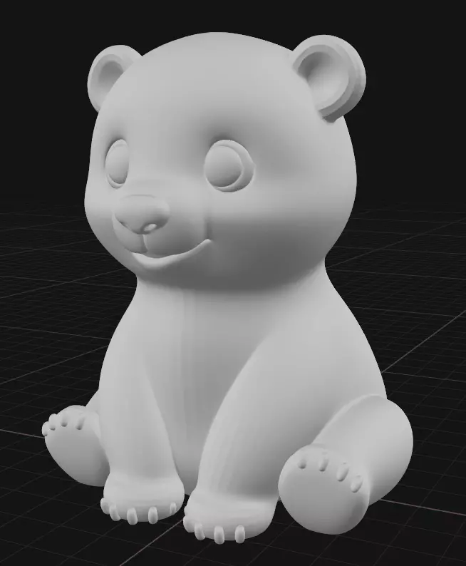 Christmas polar bear decoration 3D print model_4