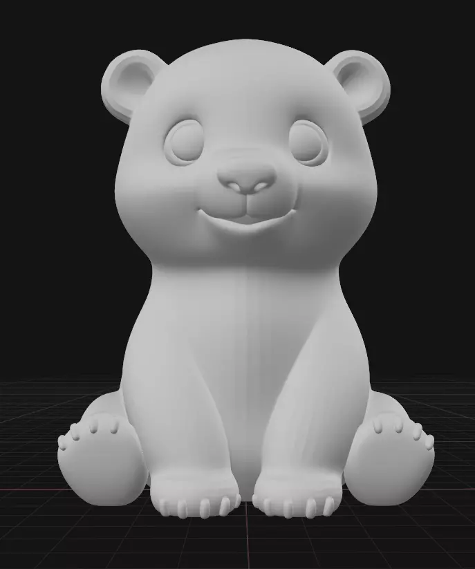 Christmas polar bear decoration 3D print model_1