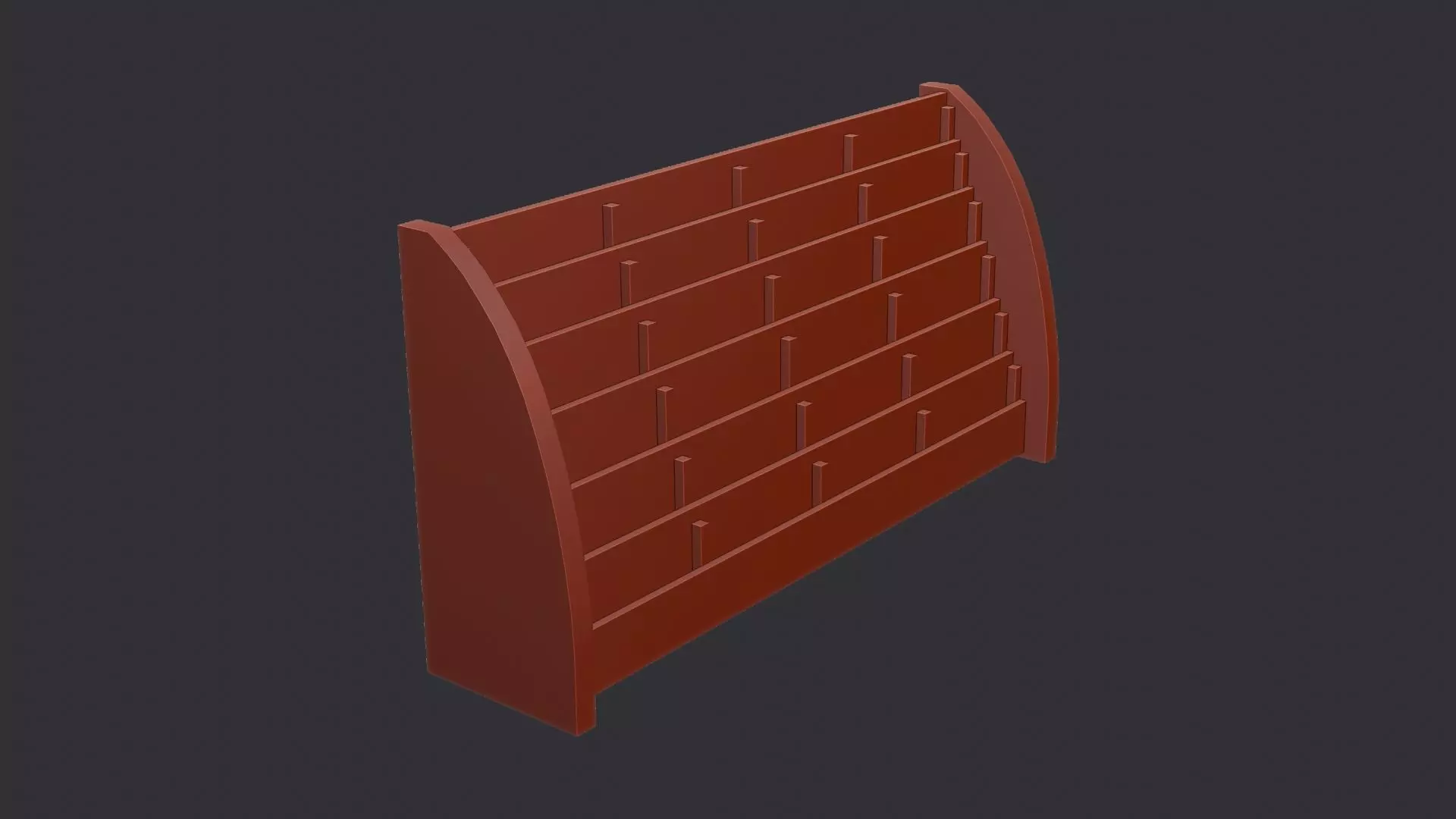 Postal Card Stand Display Low-poly 3D model_6