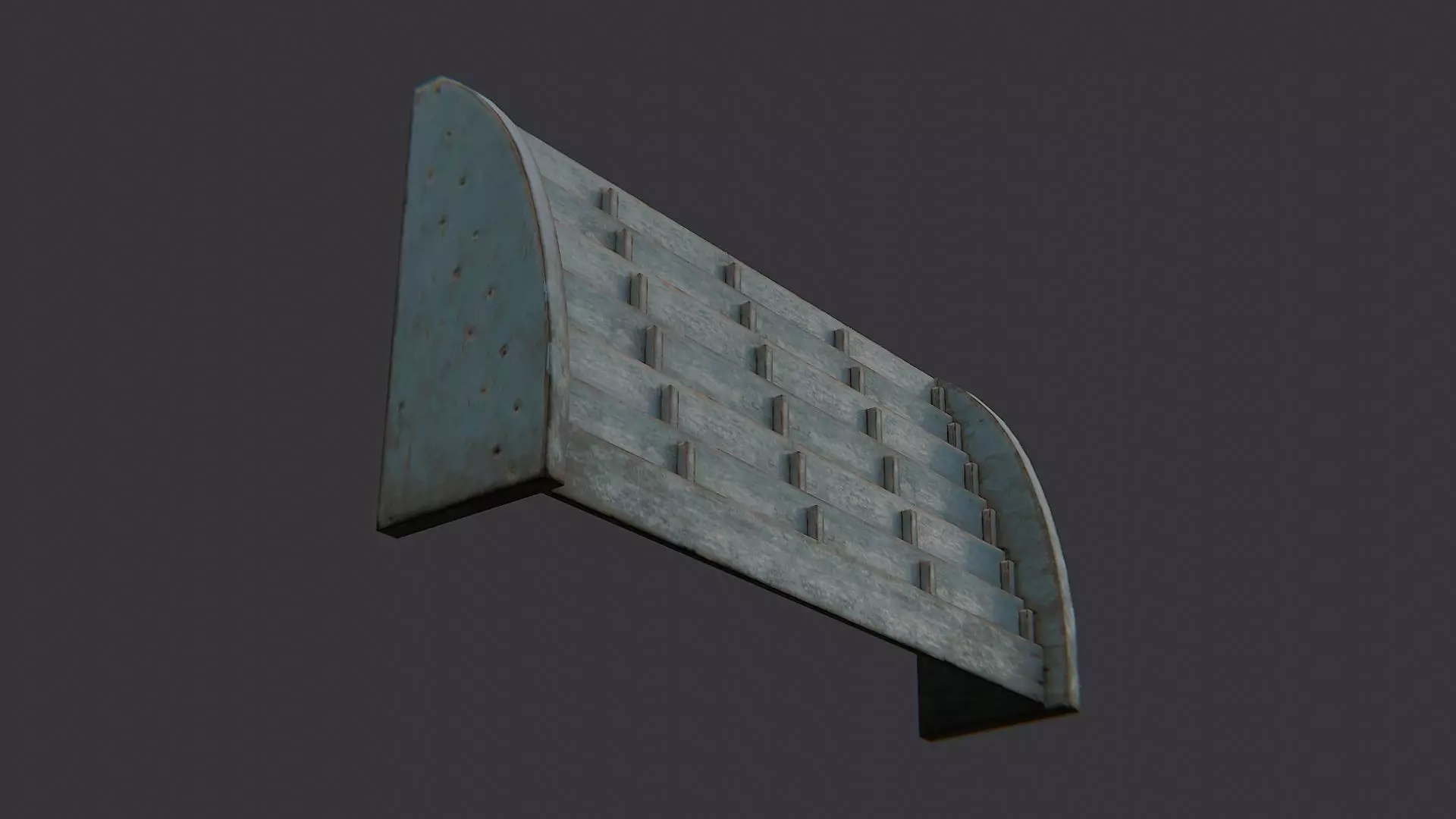 Postal Card Stand Display Low-poly 3D model_5