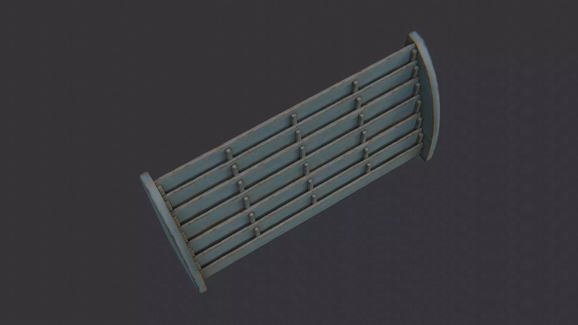 Postal Card Stand Display Low-poly 3D model_4