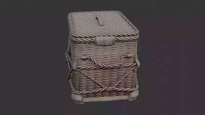 Wicker Basket with Lid