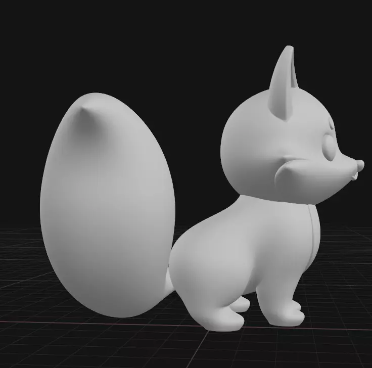 fox figurine 3D print model_2