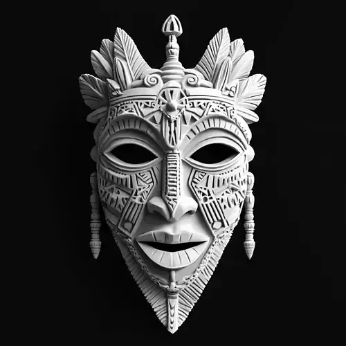 Exquisite Tribal African Mask Sculpture