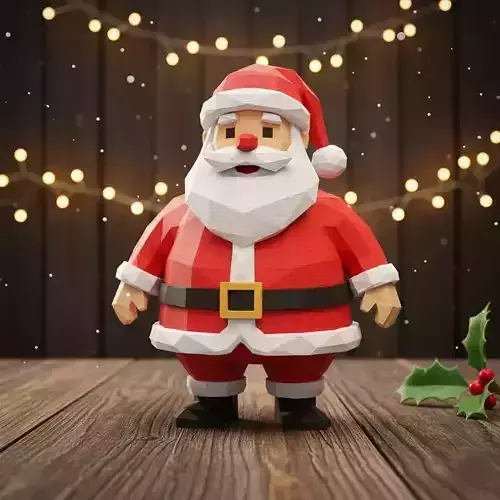 geometric Santa decoration 3D print model geometric Santa decoration 3D print model