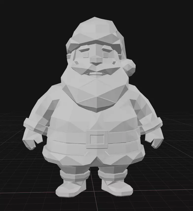 geometric Santa decoration 3D print model_1