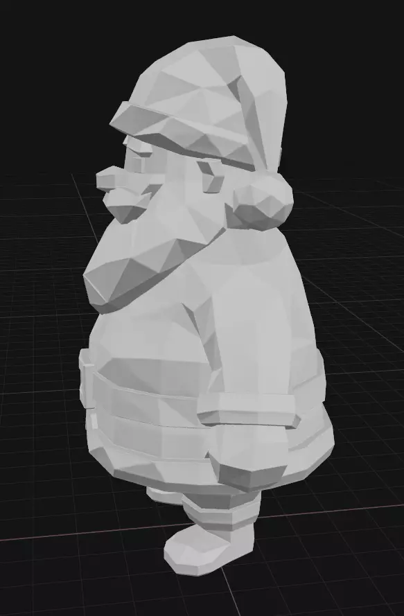 geometric Santa decoration 3D print model_4