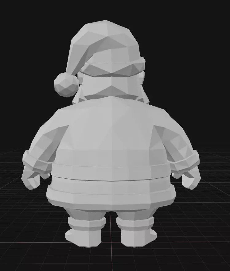 geometric Santa decoration 3D print model_2