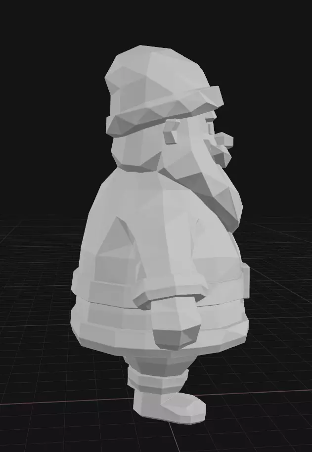 geometric Santa decoration 3D print model_3