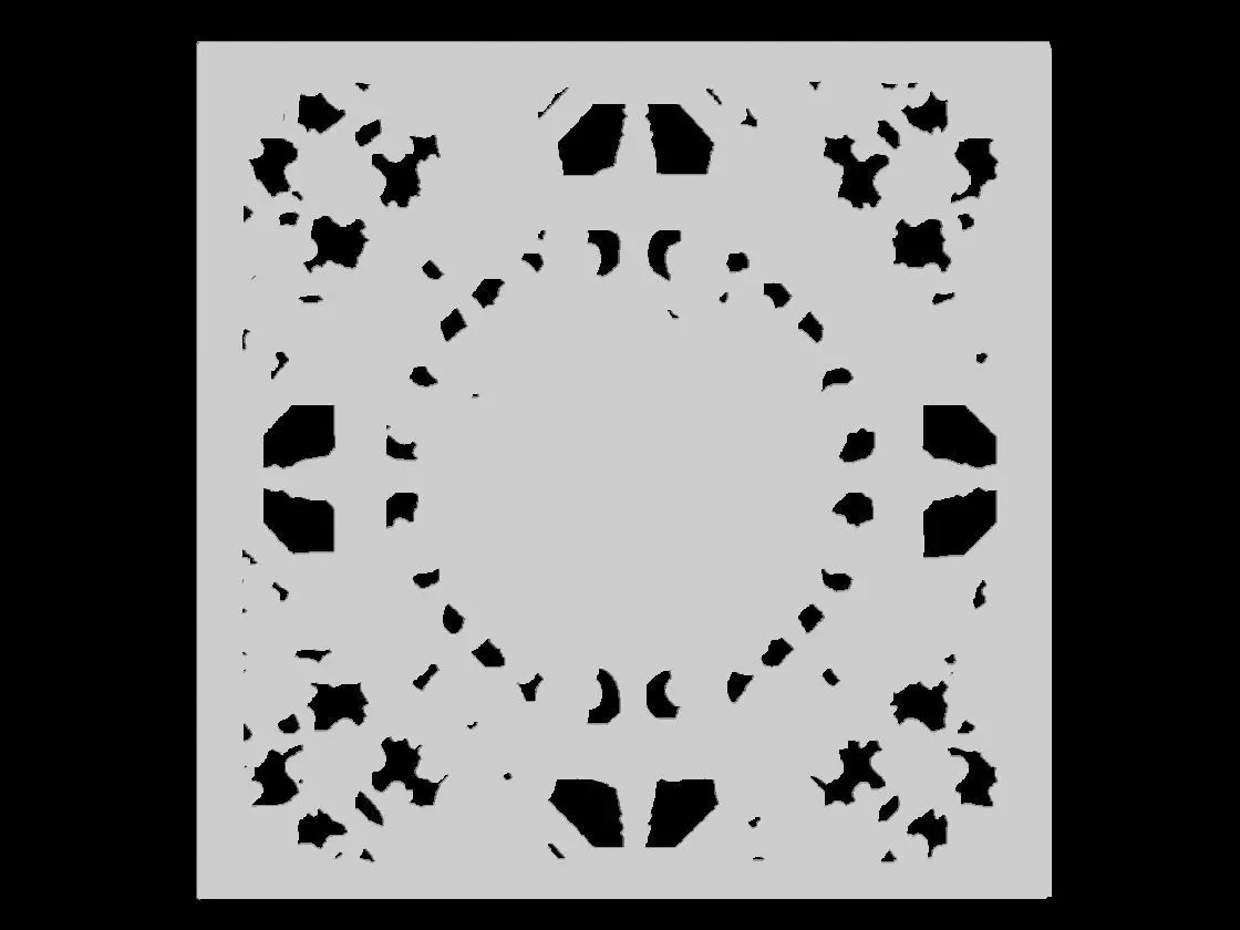 Exquisite Relief Arabesque Floral Carved Panel 3D print model_5