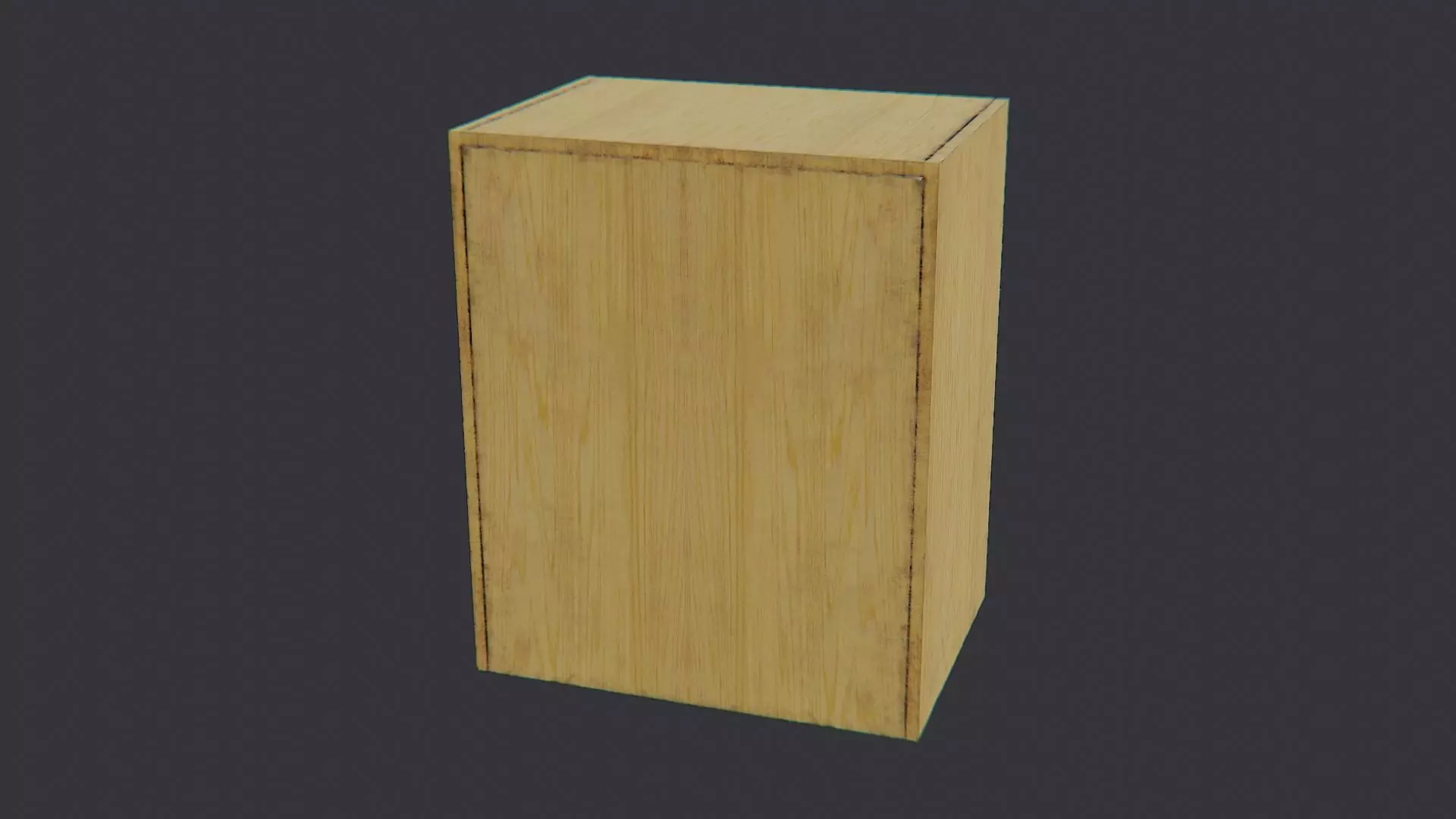 Barracks Wood Shelf with 3 Shelves Low-poly 3D model_1