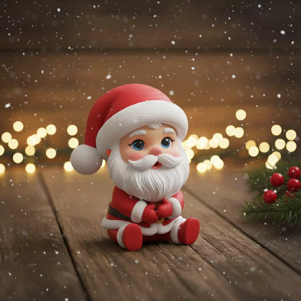 chibi Santa 3D print model_0