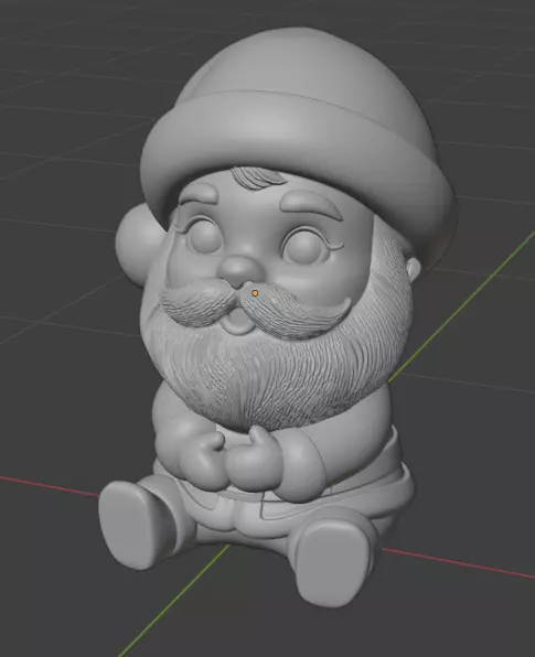 chibi Santa 3D print model_1