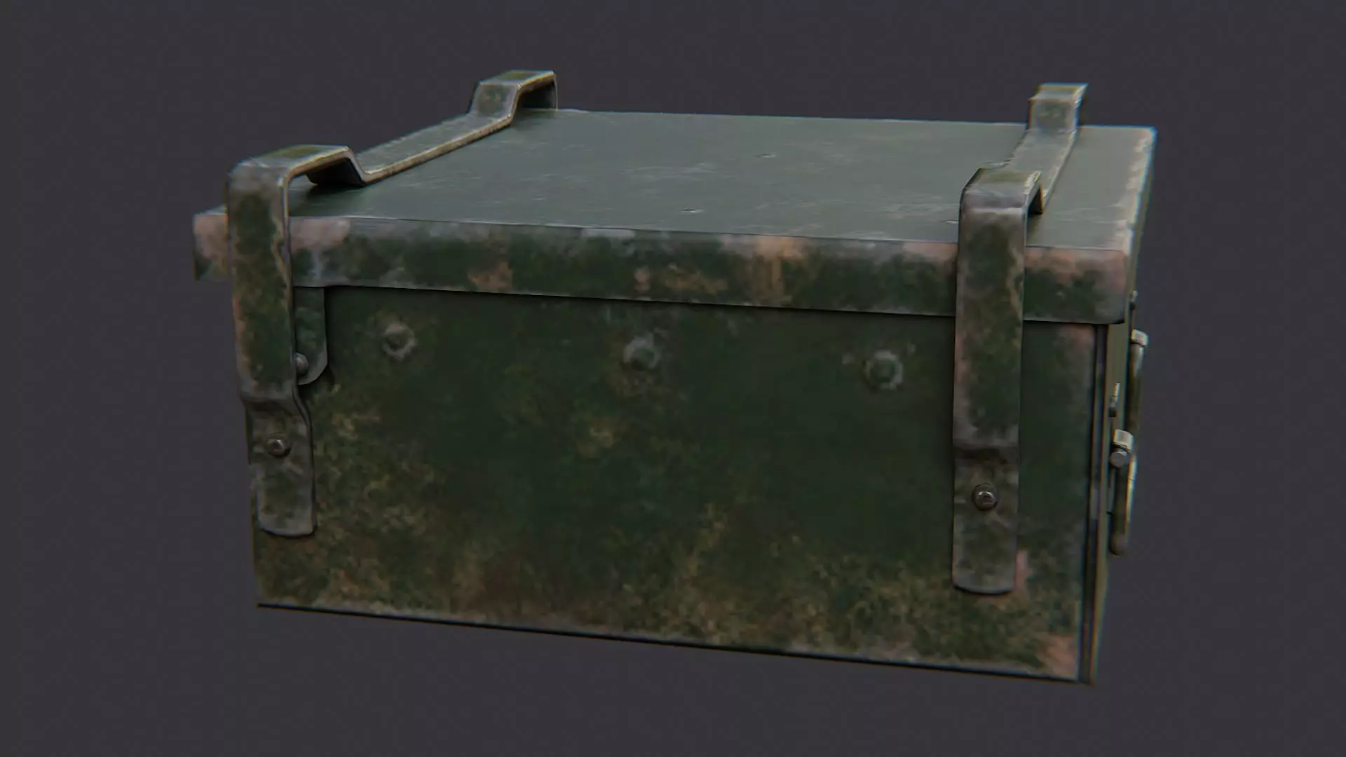 USA Field Cooking Burner Box Low-poly 3D model_1