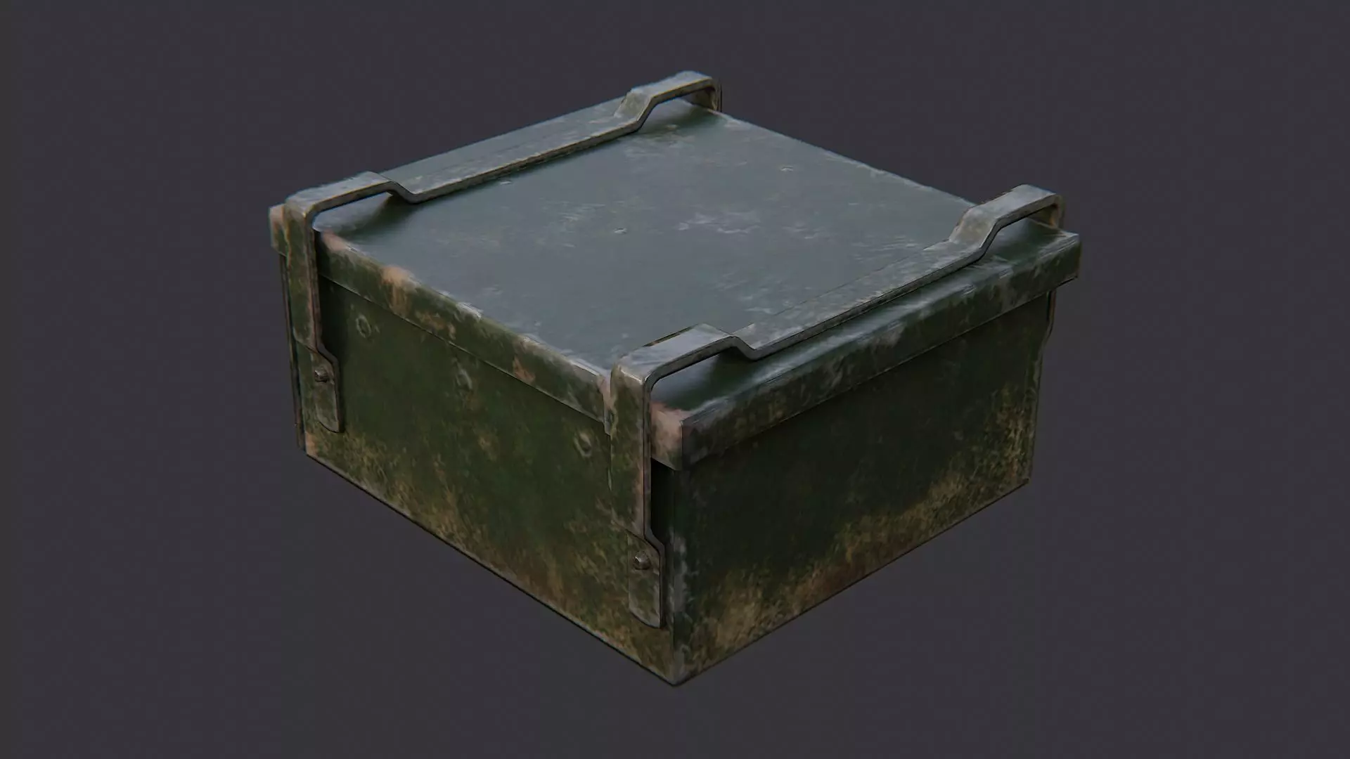 USA Field Cooking Burner Box Low-poly 3D model_3