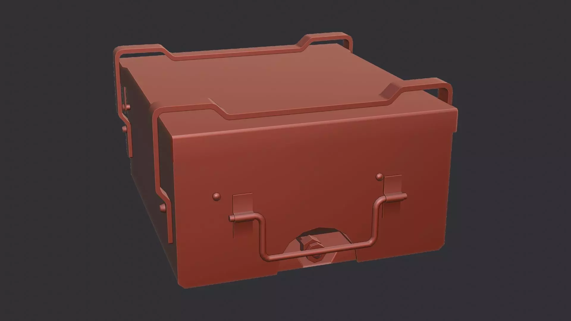 USA Field Cooking Burner Box Low-poly 3D model_6