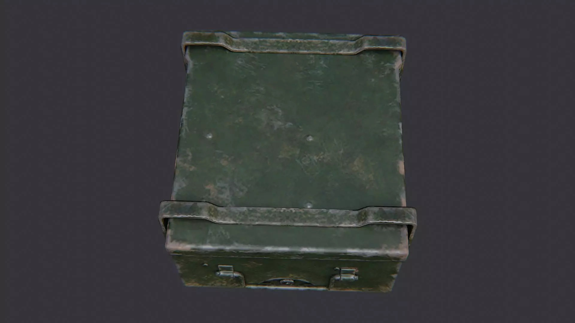 USA Field Cooking Burner Box Low-poly 3D model_4