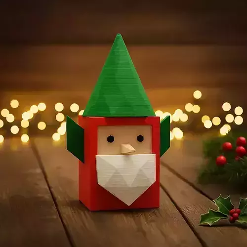 Christmas elf paper craft 3D print model