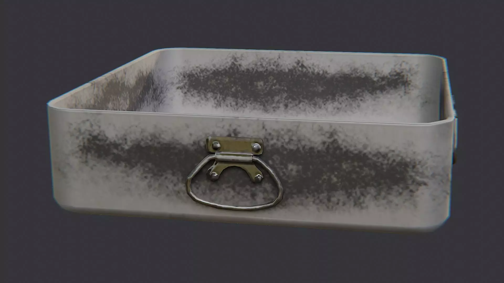 USA Chuck Box Pan with Handles Low-poly 3D model_1