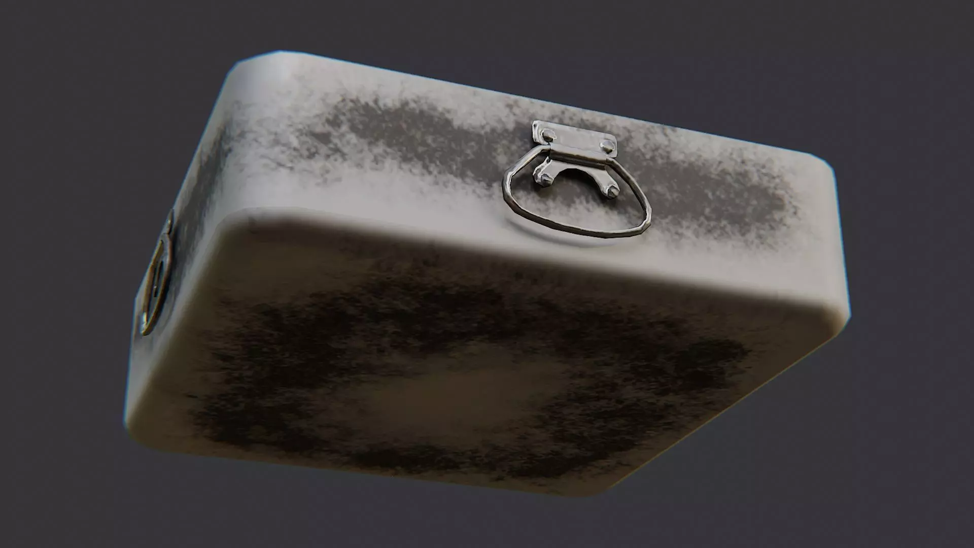 USA Chuck Box Pan with Handles Low-poly 3D model_5