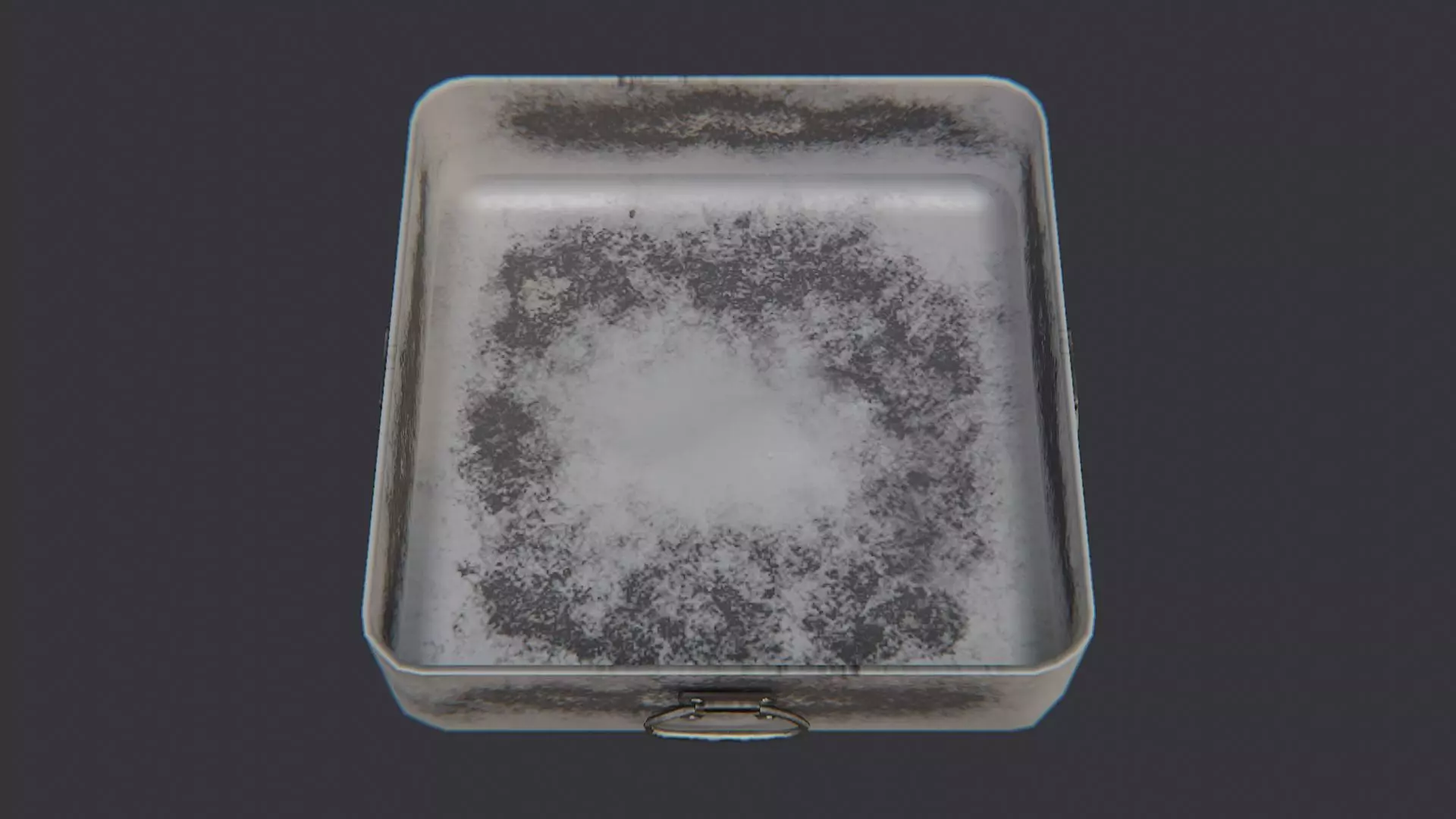 USA Chuck Box Pan with Handles Low-poly 3D model_4