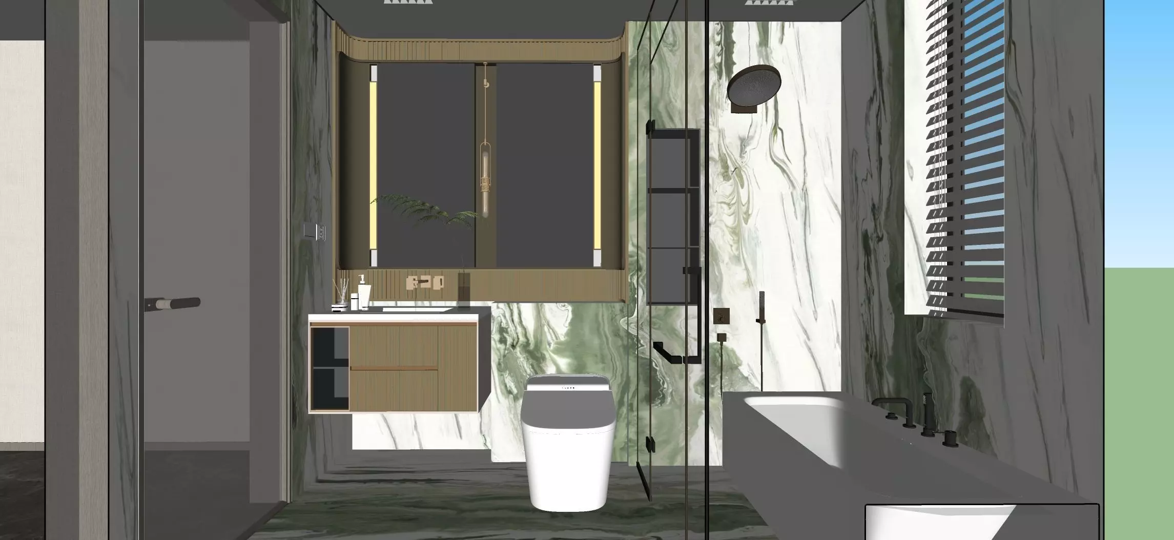 Italian style bathroom 3D model_2