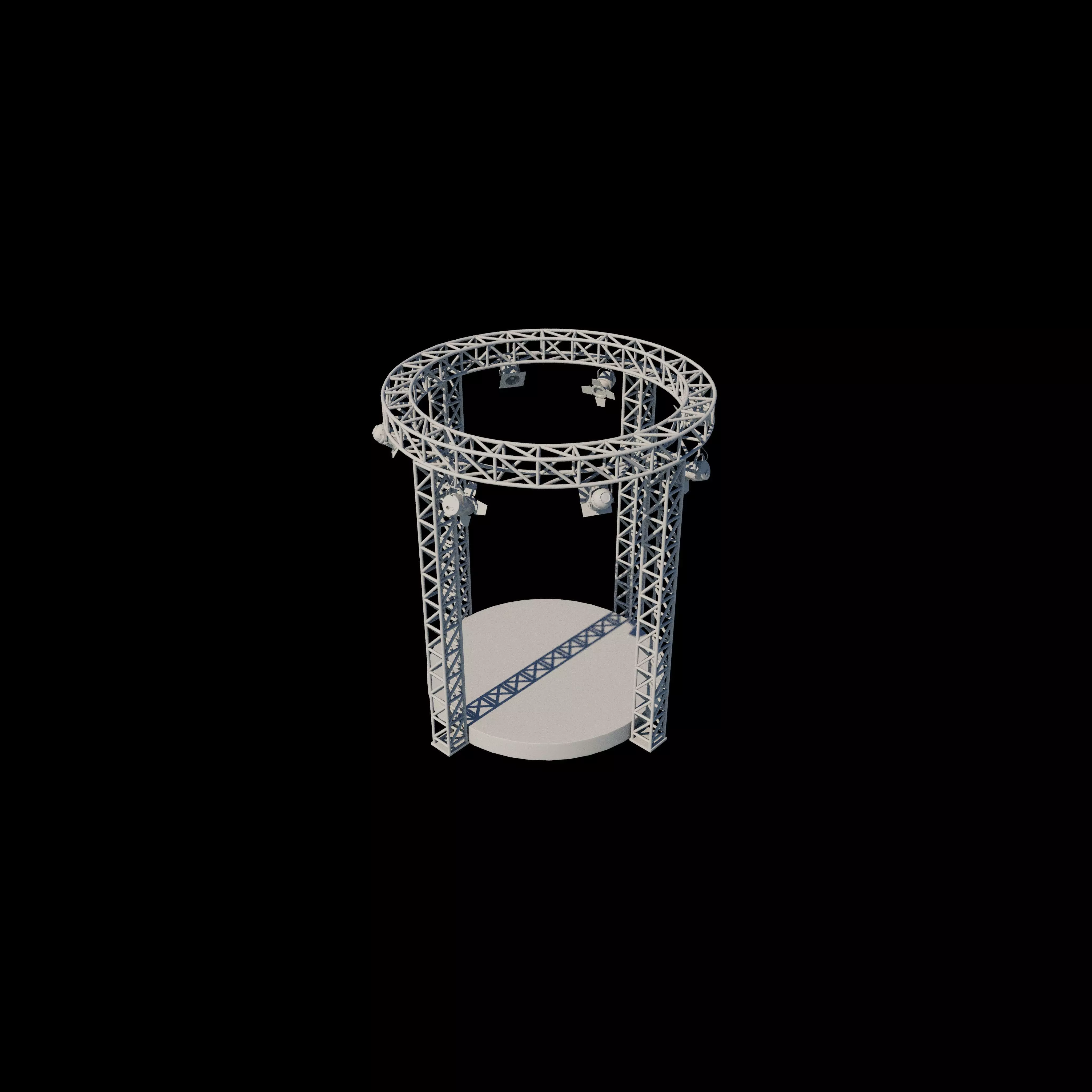 Circular Truss Stage 3D model_4