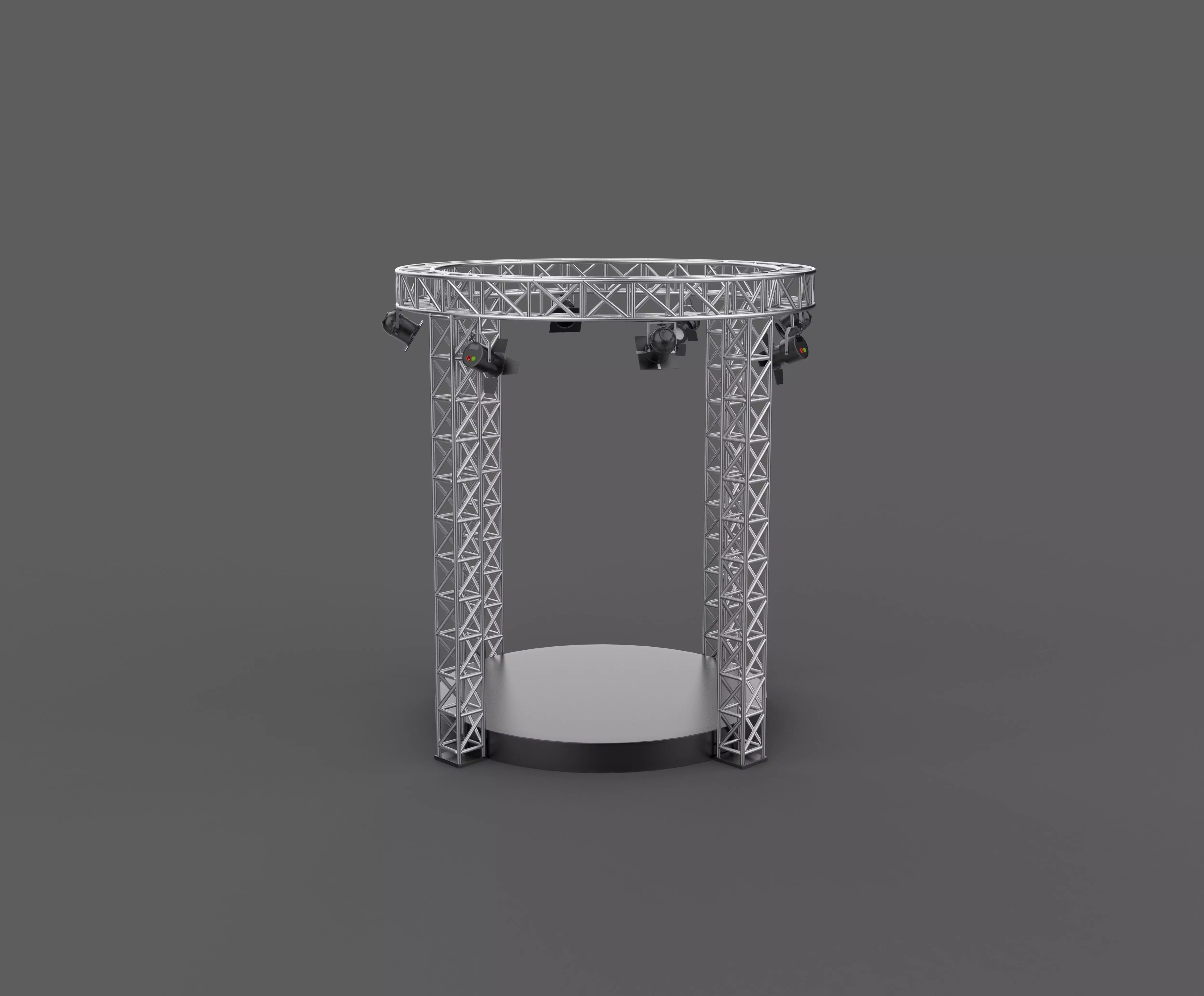 Circular Truss Stage 3D model_9