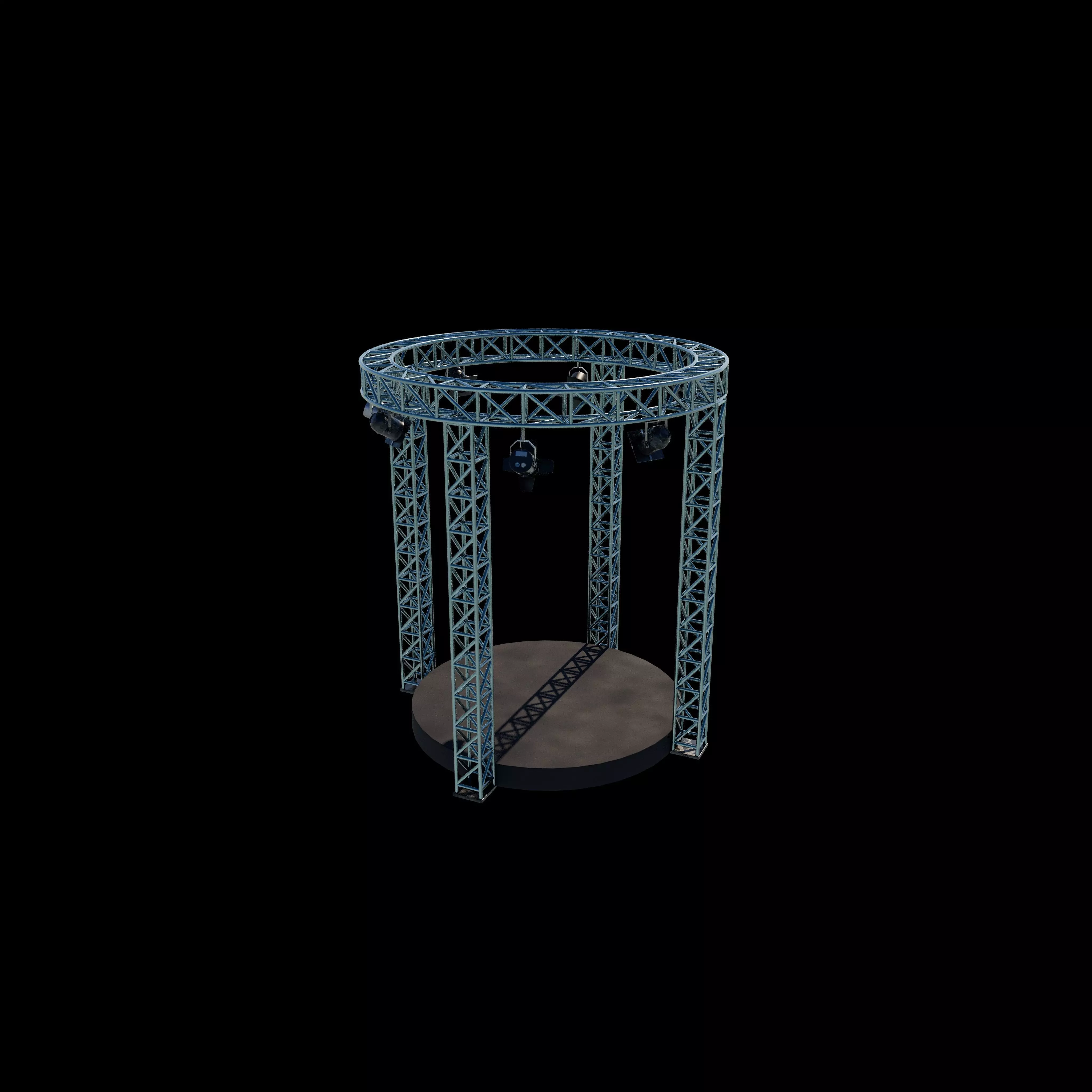 Circular Truss Stage 3D model_2
