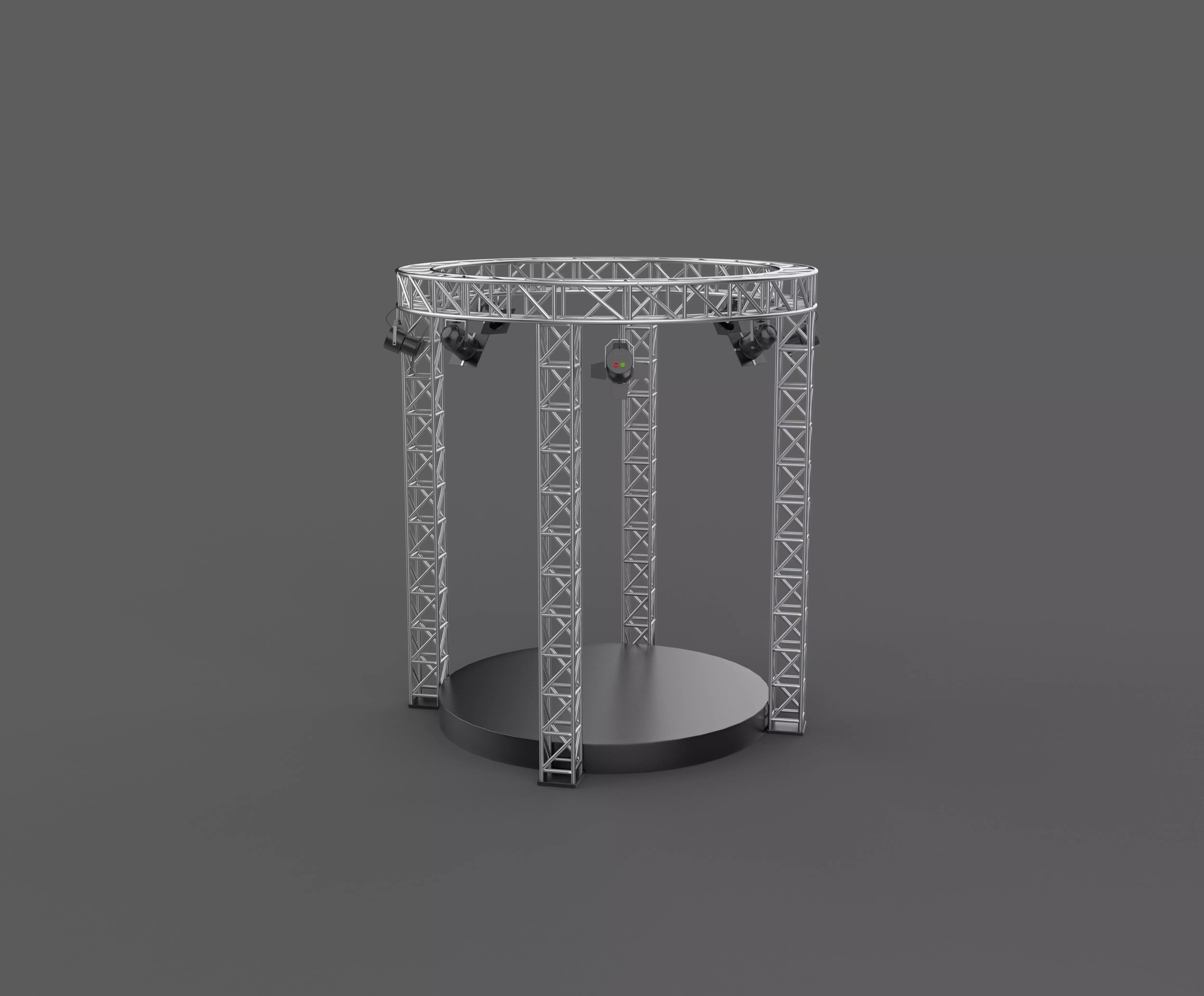 Circular Truss Stage 3D model_10