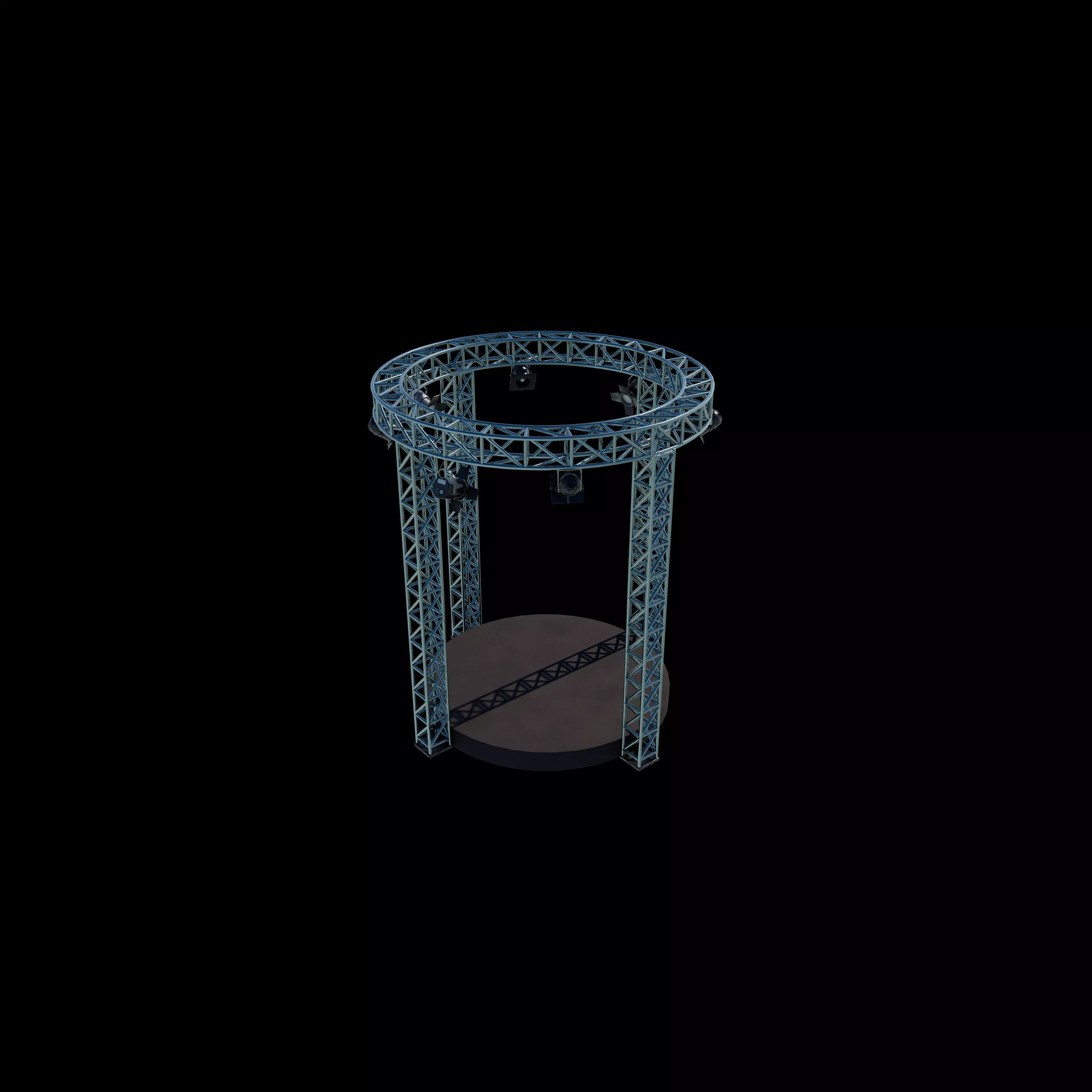 Circular Truss Stage 3D model_3
