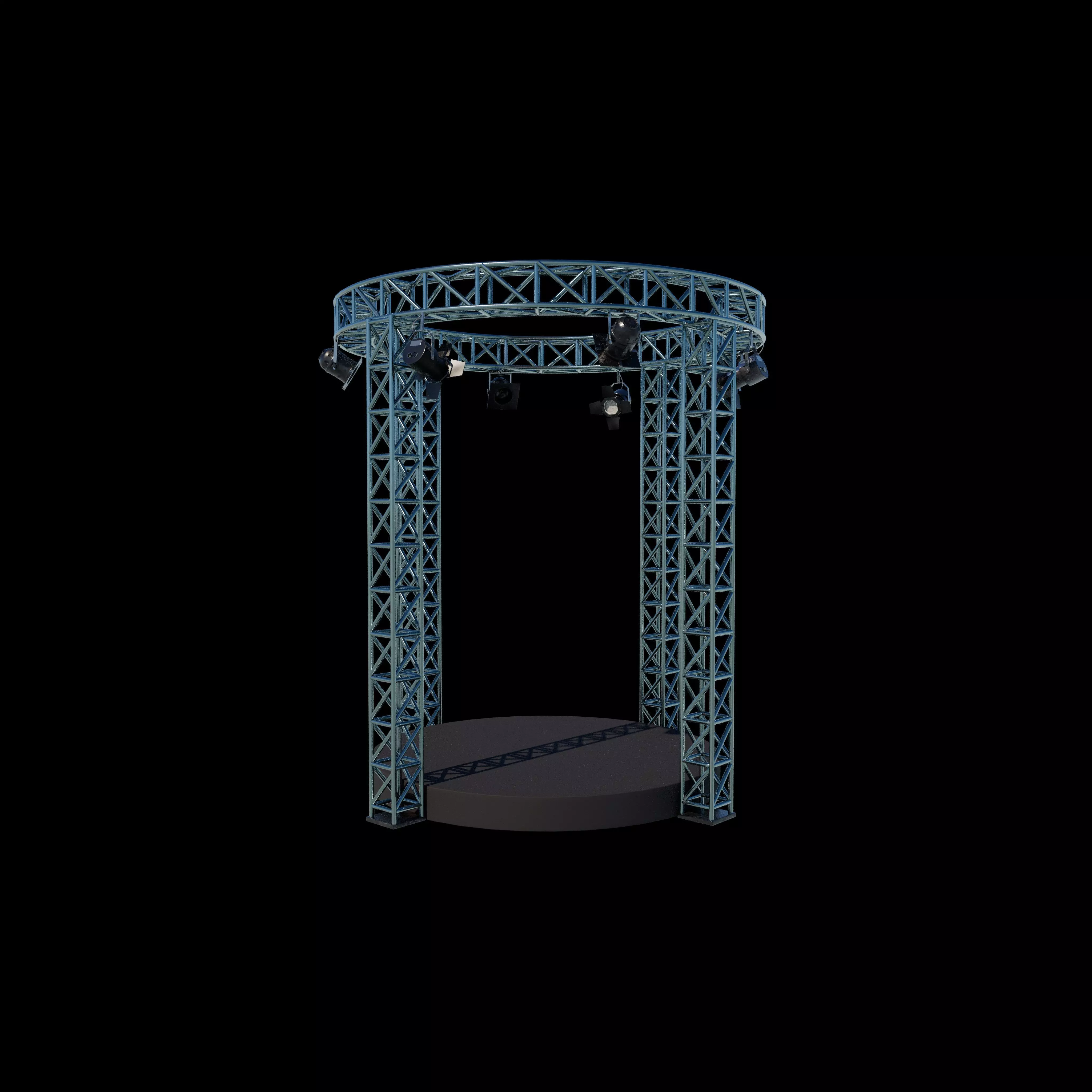 Circular Truss Stage 3D model_5