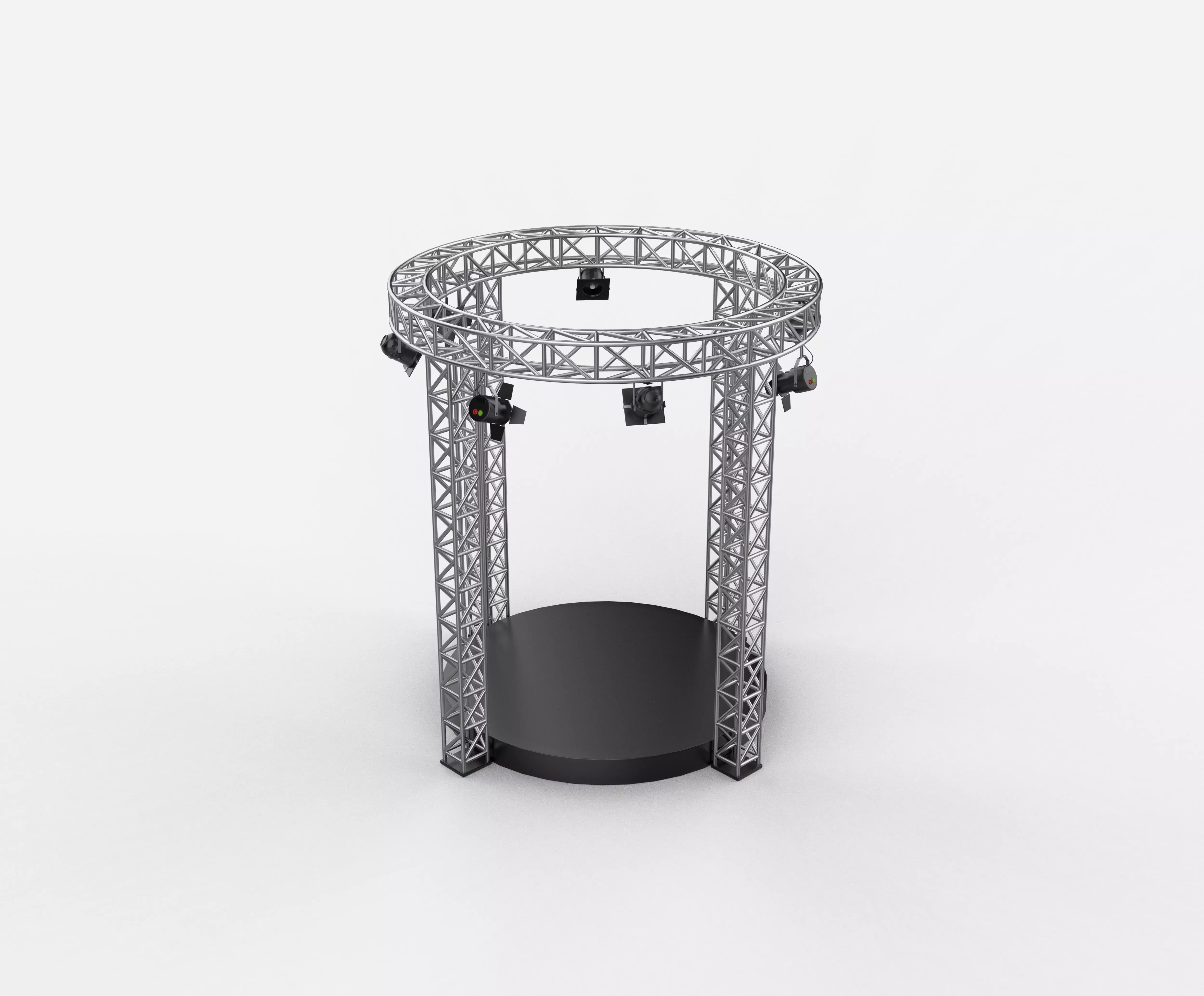 Circular Truss Stage 3D model_0