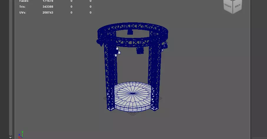 Circular Truss Stage 3D model_15