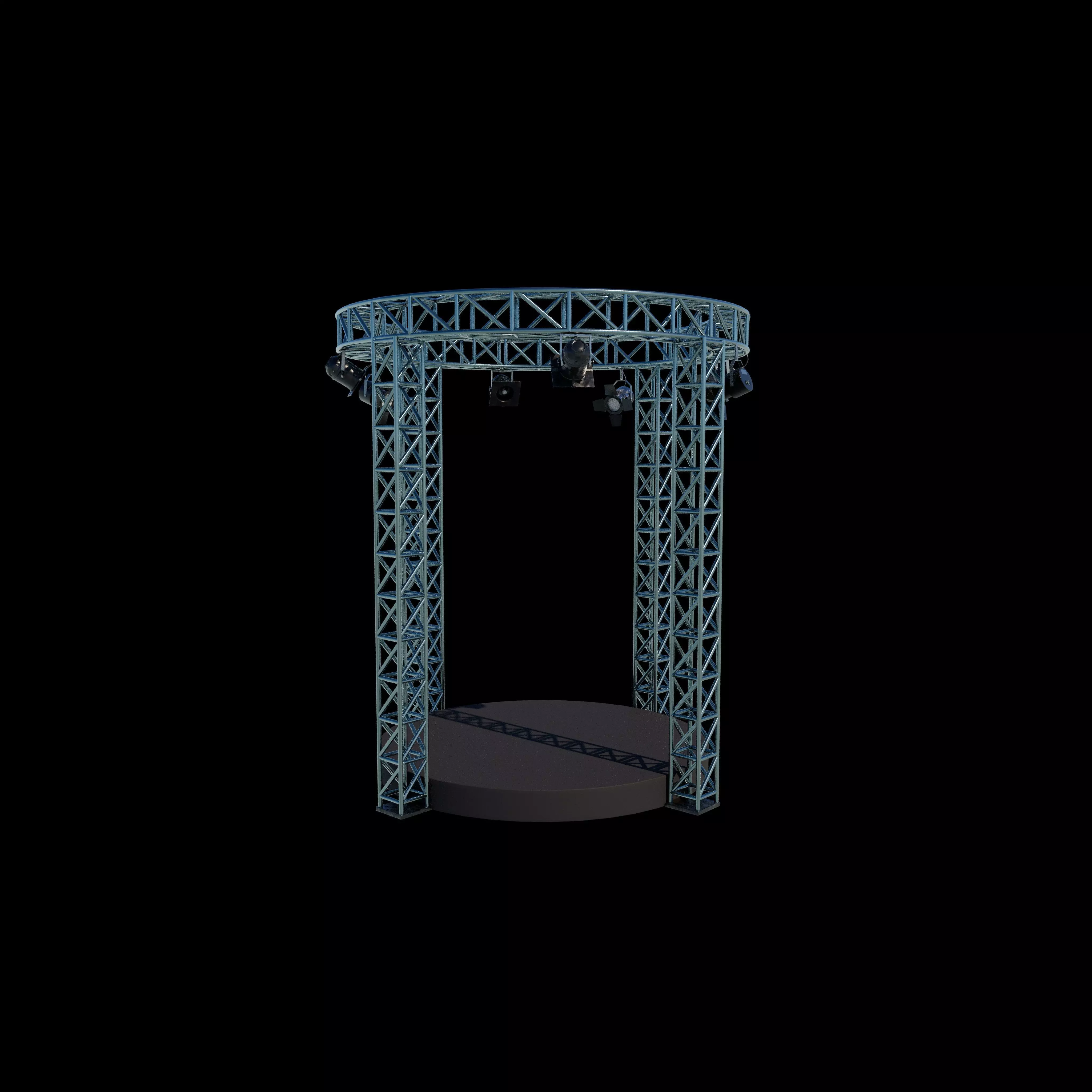 Circular Truss Stage 3D model_6