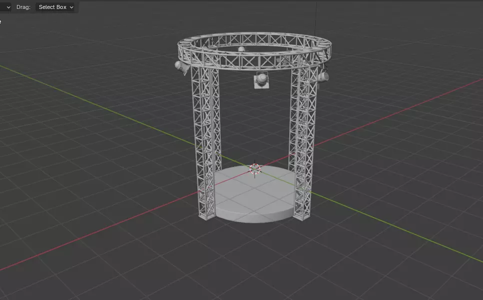 Circular Truss Stage 3D model_13