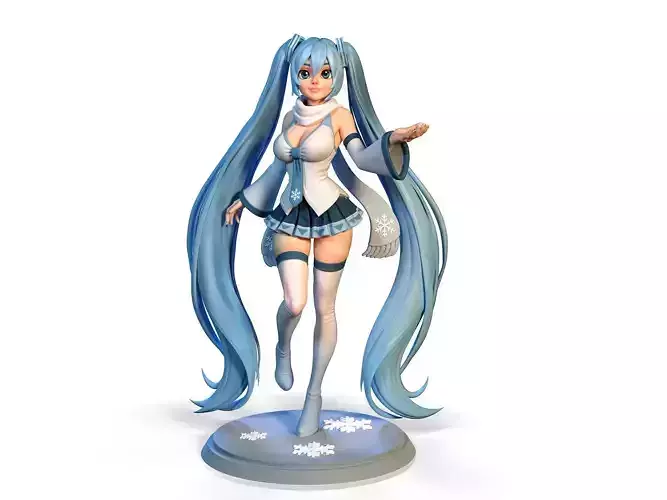 Snow Miku Winter Hatsune Miku 3D print model