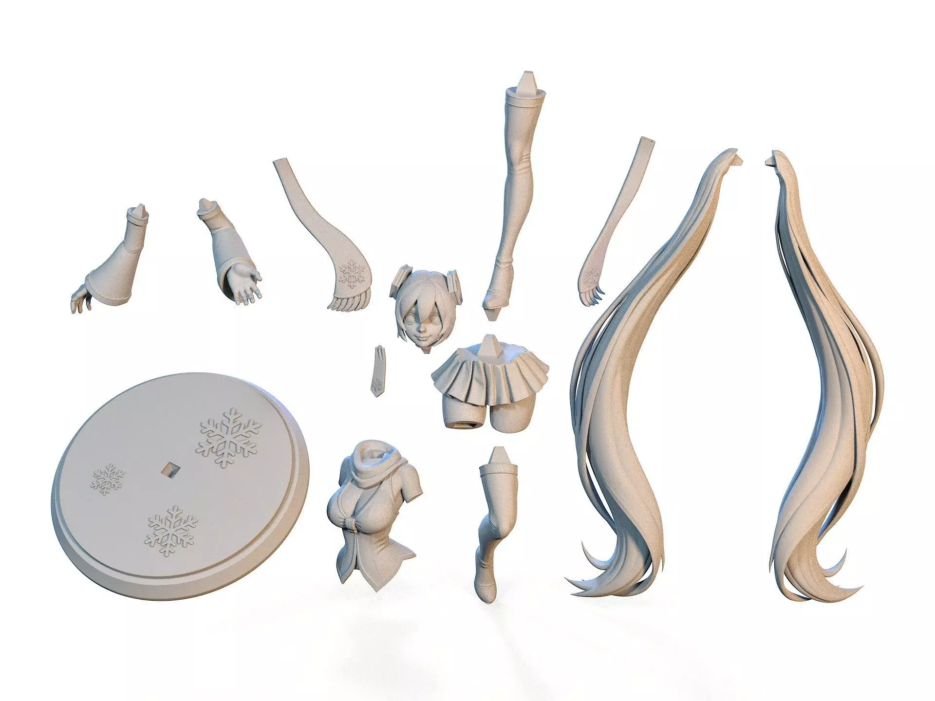 Snow Miku Winter Hatsune Miku 3D print model_10