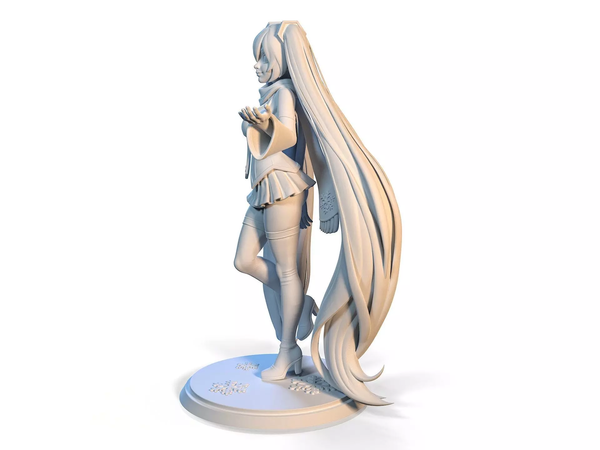 Snow Miku Winter Hatsune Miku 3D print model_7