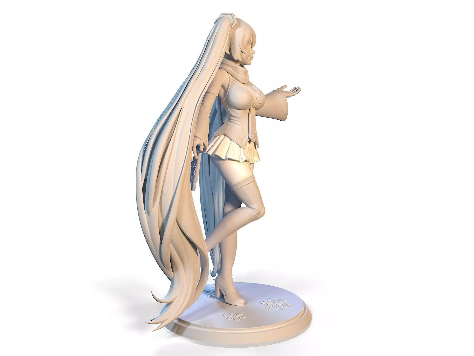 Snow Miku Winter Hatsune Miku 3D print model_8