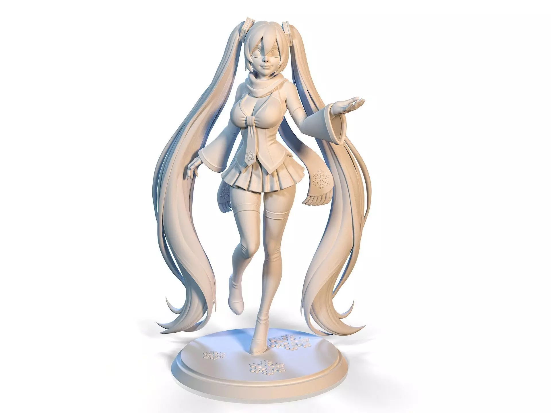 Snow Miku Winter Hatsune Miku 3D print model_6