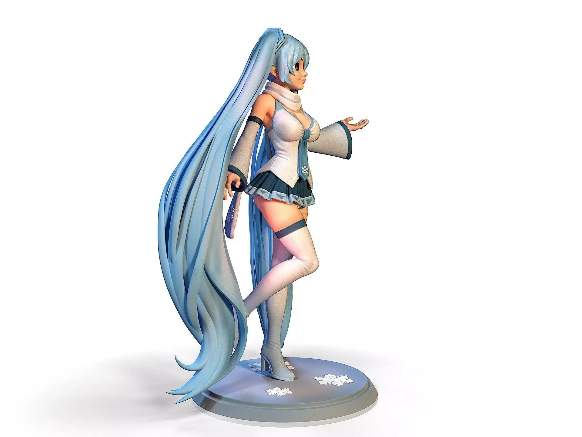 Snow Miku Winter Hatsune Miku 3D print model_4