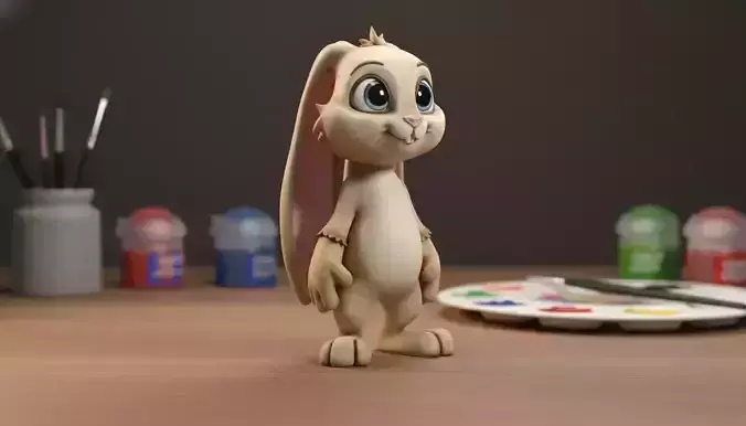 Cartoon Bunny 3D Print 3D print model