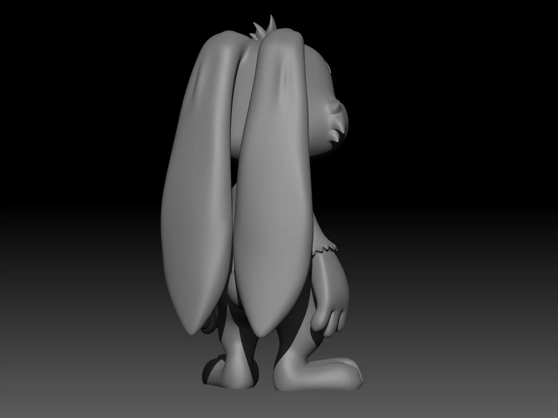 Cartoon Bunny 3D Print 3D print model_3