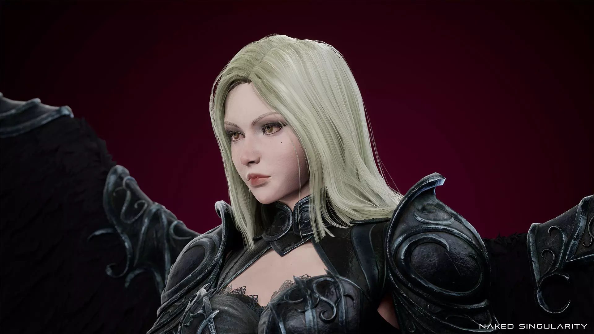 Archangel Valkyrie - Winged Warrior - Game-ready 3D Character Low-poly 3D model_6