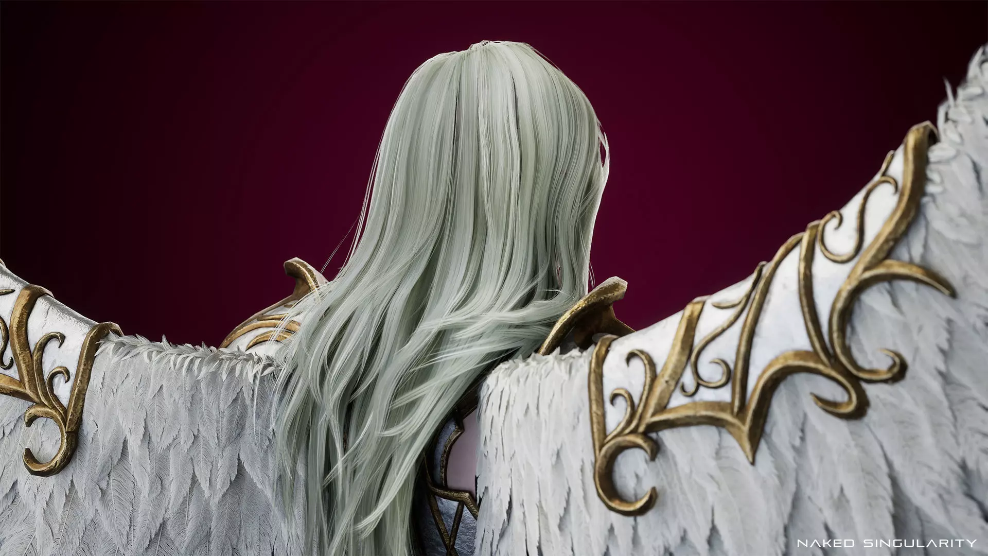 Archangel Valkyrie - Winged Warrior - Game-ready 3D Character Low-poly 3D model_15