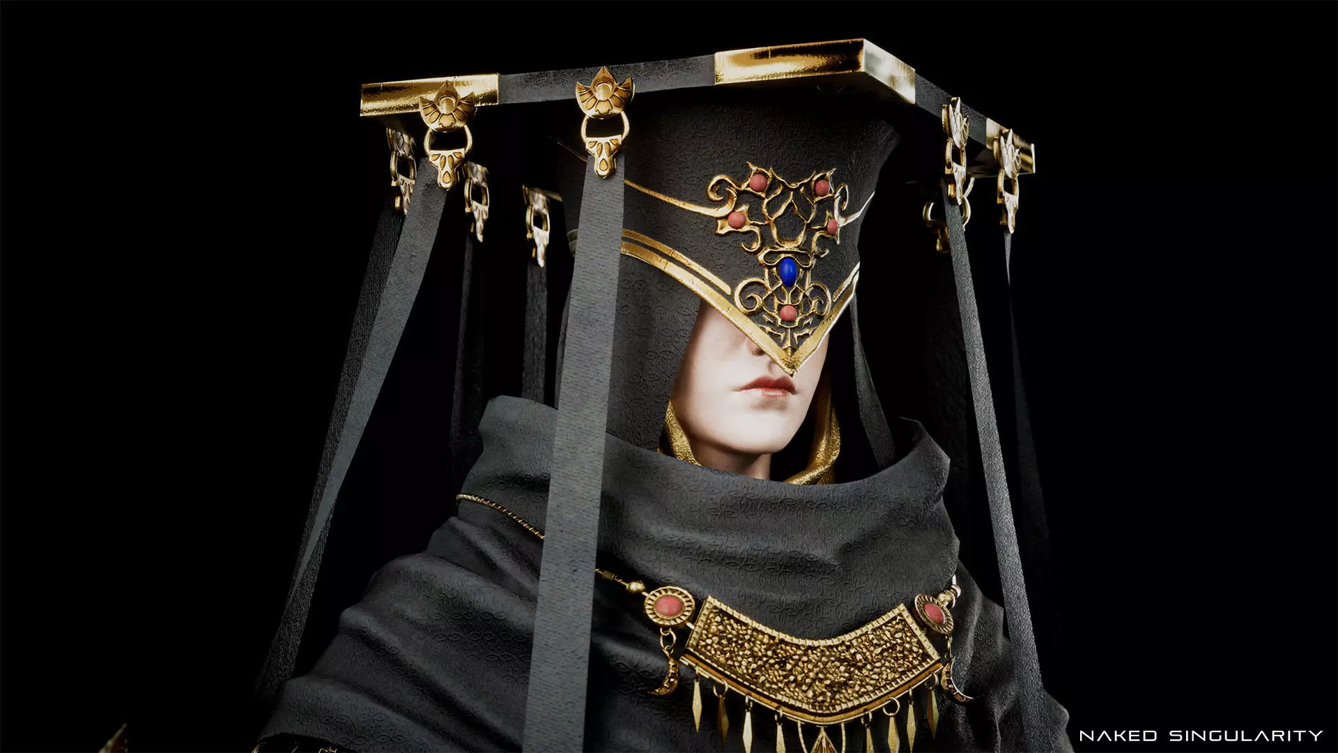 Dark Fantasy Nun - Mage - Wizard - Sorcerer Low-poly 3D model_10