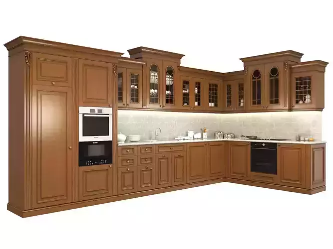 Classic European style Kitchen Cabinet 6 3D model